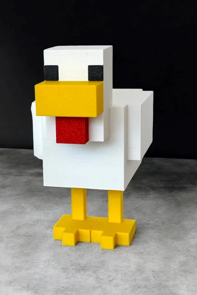 Minecraft 7 cm Chicken Tavuk Figür Dekoratif Obje