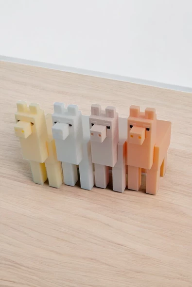Minecraft 7 cm Lama Figür Dekoratif Obje - 2