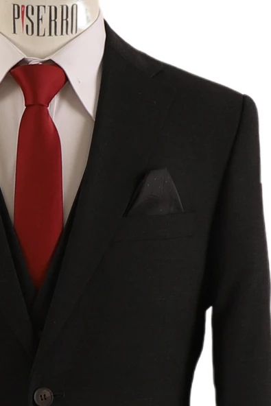 Yelekli Takım Elbise Slim Fit - 5