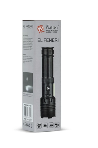 Watton 7 Mod TX6 POWERBANK PROFESYONEL EL FENERİ WATTON WT-624 - 4