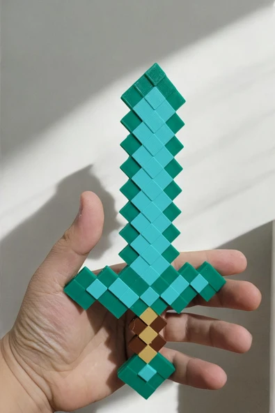Minecraft Elmas Kılıç 20 Cm Sword  Dia mond Dekoratif Obje - 2