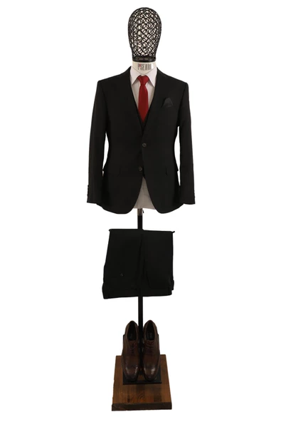 Yelekli Takım Elbise Slim Fit - 2