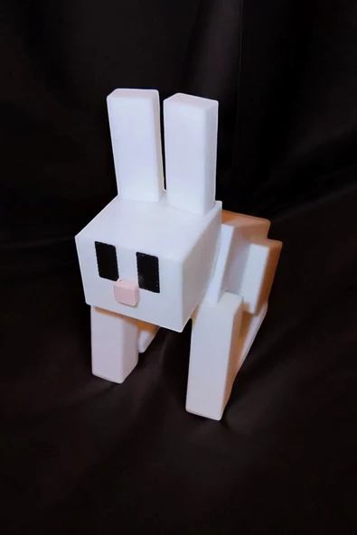 Minecraft Rabbit Tavşan Beyaz 7 cm Figür Dekoratif Obje