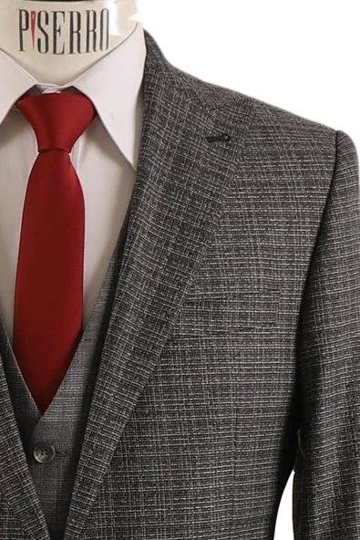 Yelekli Takım Elbise Slim Fit - 5
