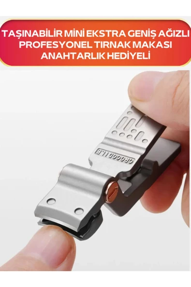 Fontenay Ekstra Geniş Çeneli Paslanmaz Çelik Mini Tırnak Makası - Anahtarlık Hediyeli - 3