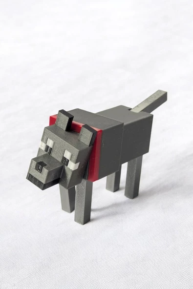 Minecraft Wolf Kurt Figür Dekoratif Obje