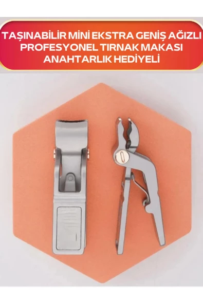 Fontenay Ekstra Geniş Çeneli Paslanmaz Çelik Mini Tırnak Makası - Anahtarlık Hediyeli - 4