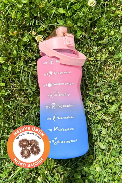 Motivasyonel Su Matarası Su Şişesi Suluk 2 Litre Tritan Spor Salonu Su Şişesi Bpa Içermez Suluk - 5