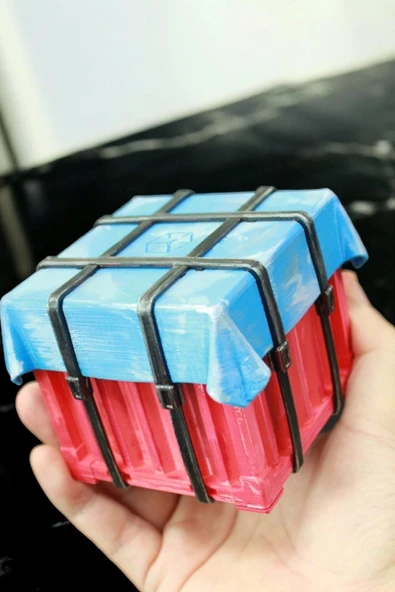 Pubg Airdrop 10 Cm Kırmızı Mavi Air Drop Saklama Kutusu Dekoratif Obje - 2