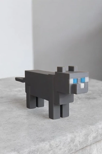 Minecraft 7 cm Kedi Cat Figür Dekoratif Obje