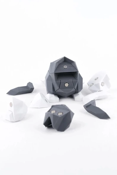 Tavşan (Rabbit) Mıknatıslı 3D Yapboz Puzzle Çevre Dostu Eğitici Oyuncak - 2