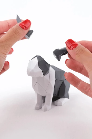 Tavşan (Rabbit) Mıknatıslı 3D Yapboz Puzzle Çevre Dostu Eğitici Oyuncak - 5