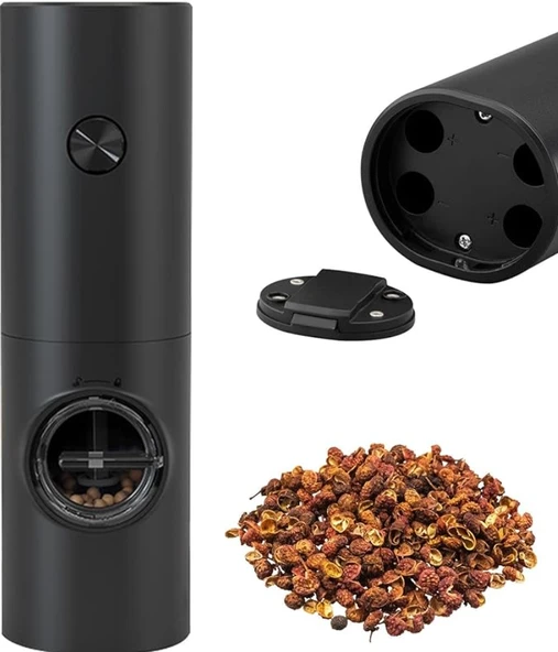 QASUL Yeni Elektrikli Otomatik Değirmen Biber Ve Tuz Değirmeni İle Üretilen LED Işık Ayarlanabilir - 3