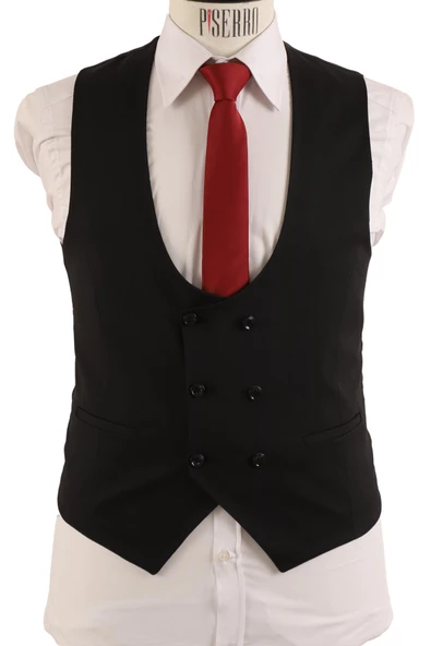 Yelekli Takım Elbise Slim Fit - 7
