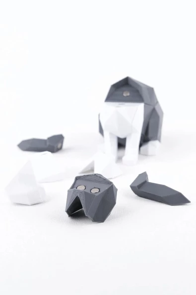 Tavşan (Rabbit) Mıknatıslı 3D Yapboz Puzzle Çevre Dostu Eğitici Oyuncak - 7