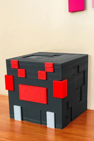 Minecraft Spider Örümcek Kalemlik 8 cm Kalem Kutusu Dekoratif Obje - 3