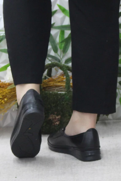 Fort Safir 1252 Siyah Ortopedik Ayakkabı Günlük Kadın Ayakkabı - Resim 4