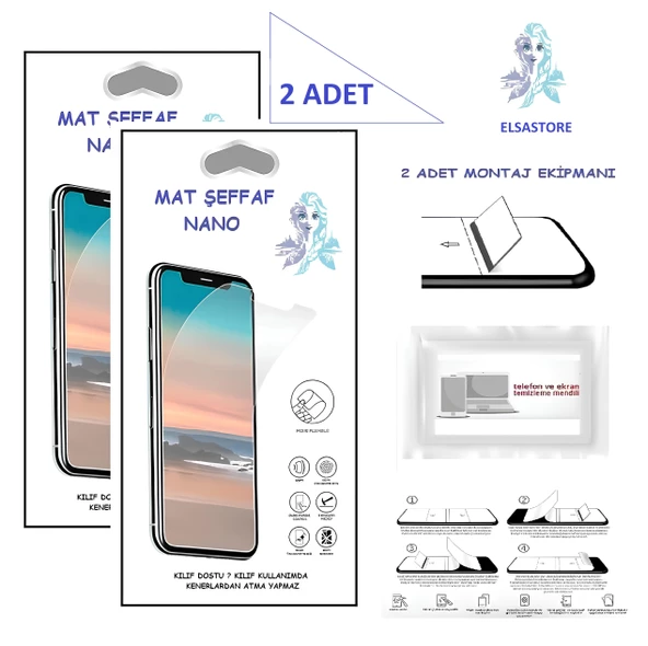 Samsung Galaxy A01 Nano Ekran Koruyucu 2 Adet Ultra İNCE Esnek MAT Şeffaf