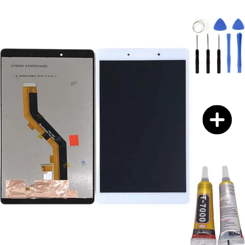 Samsung Galaxy Tab A8 SM-T297 Uyumlu Servis Dokunmatik Set Beyaz + Montaj Seti