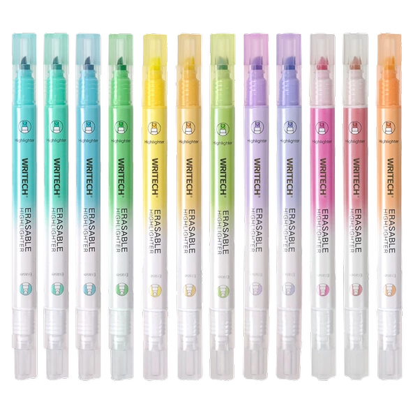 WRITECH W-822 SİLİNEBİLİR FOSFORLU KALEM PASTEL SAKURA PEMBE - 12'Lİ KUTU - 2