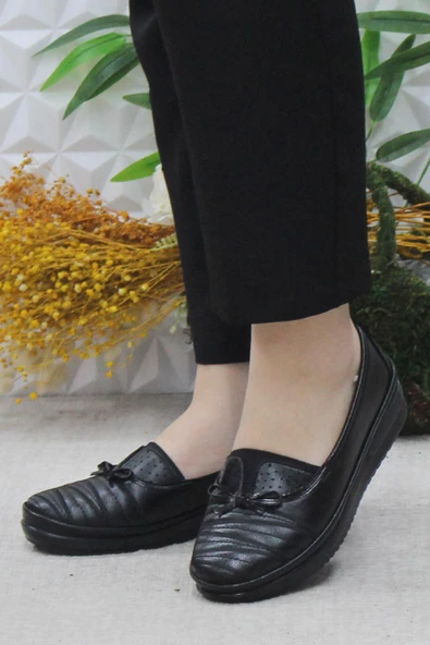 Fort Safir 1272 Siyah Ortopedik Ayakkabı Günlük Kadın Ayakkabı - Resim 3