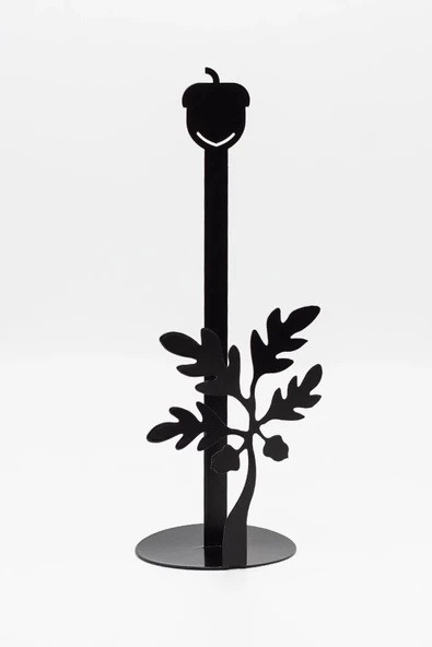 Metal Kağıt Havluluk Siyah Dik Havlu Peçetelik Standart Ve Büyük Boy Rulo Uyumlu Pelit Desenli - 4