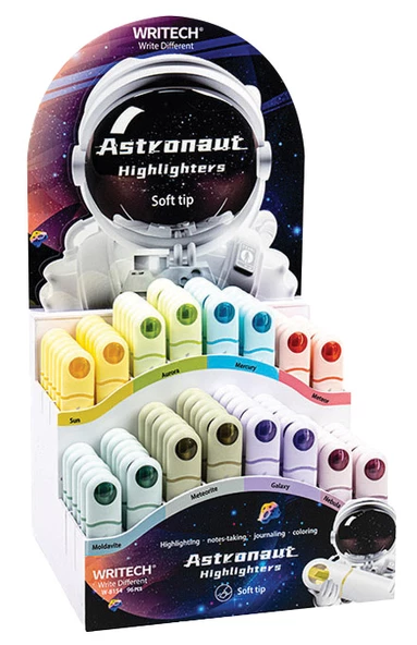 WRITECH W-8154 ASTRONOT FOSFORLU KALEM NEON+PASTEL 8 RENK - 96'LI STAND - 2