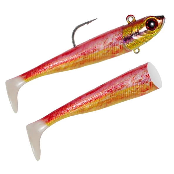 Seabor Deep Fake 18.5cm 200gr 2+1 Off Shore Silikon Yem  Red UV