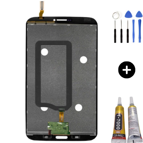 Samsung Galaxy SM-T310 Uyumlu A Kalite Dokunmatik Set Siyah + Montaj Seti