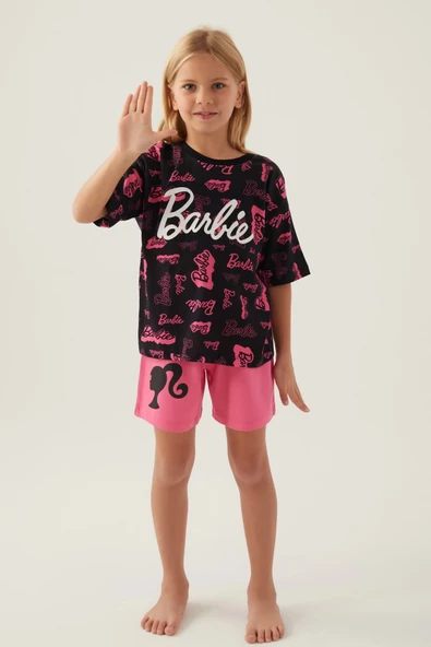 Barbie L1705-3 Kız Çocuk Şort Takımı