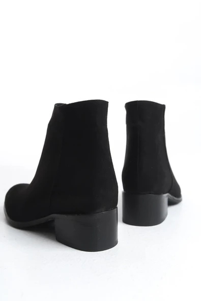 Kadın Hakiki Deri Kısa Topuklu Bot Fermuarlı Şık Casual Tam Kalıp Bootie - Resim 11