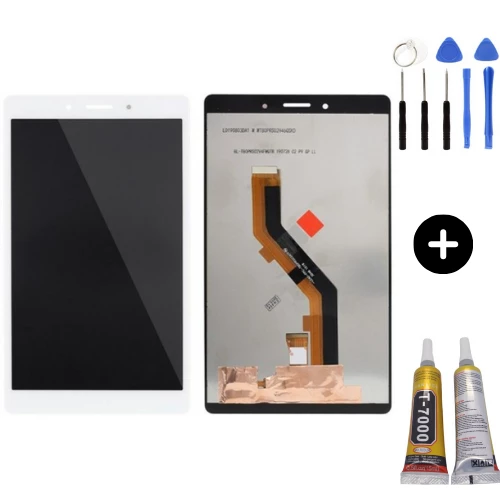 Samsung Galaxy Tab A8 SM-T295 Uyumlu Servis Dokunmatik Set Beyaz + Montaj Seti