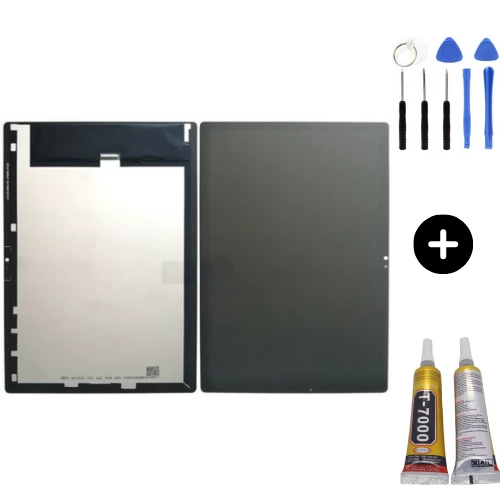 Samsung Galaxy Tab A8 SM-X207 Uyumlu A Kalite Dokunmatik Set Siyah + Montaj Seti