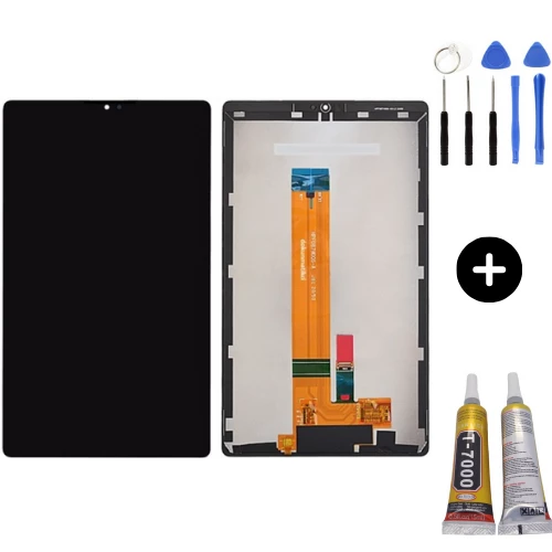 Samsung Galaxy Tab A7  SM-T227 Uyumlu Servis Dokunmatik Set Siyah + Montaj Seti