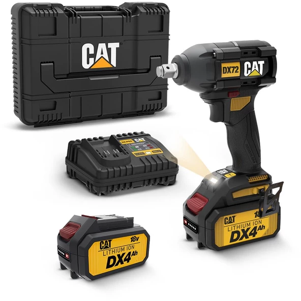 CAT DX72 18Volt/4.0Ah Li-ion Çift Akülü Şarjlı 350Nm Kömürsüz Profesyonel Somun Sıkma - 6