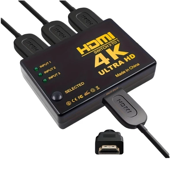 Concord HS3-K Hdmı To Swıtch Hdmı Çoklayıcı 3 Giriş Tek Çıkış - 2