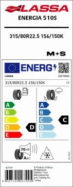 315/80R22.5 156/150K M+S & SFM Energia 510S LASSA H.ÖN - 4