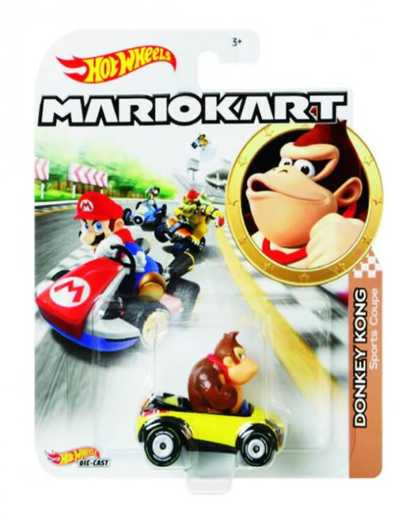 +3 Yaş Mario Kart Karakter Araçlar Donkey Kong GJH57 (Hot Wheels)