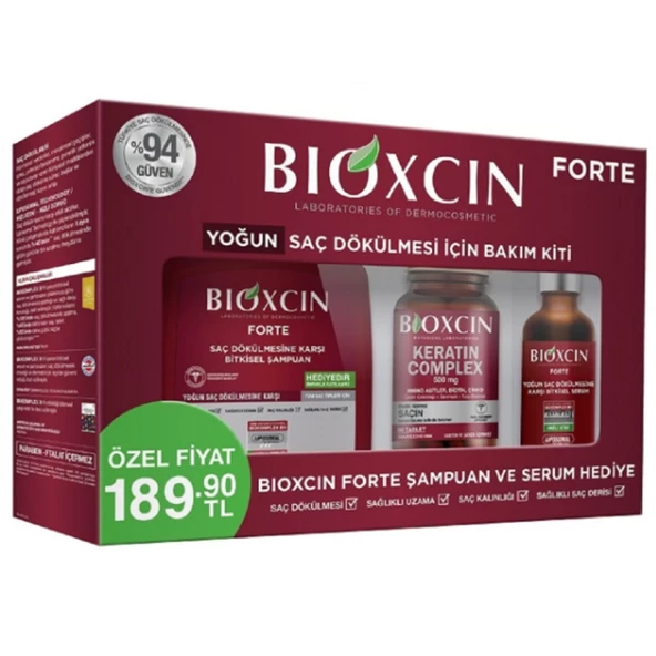 Bioxcin Forte Yoğun Saç Dökülmesi İçin Bakım Kiti