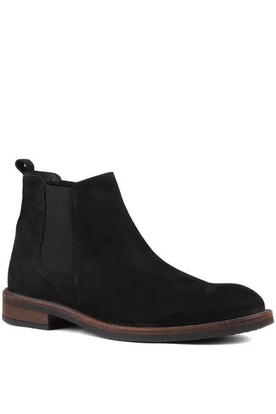 Shoetyle - Siyah Nubuk Erkek Chelsea Bot 365-0010 - 6