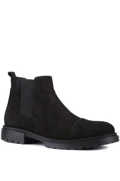 Shoetyle - Siyah Nubuk Erkek Chelsea Bot 365-0011 - 5