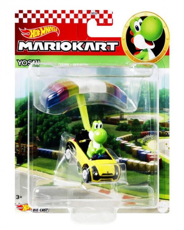 +3 Yaş Mario Kart Planörlü Araçlar Yoshi GVD32 (Hot Wheels)