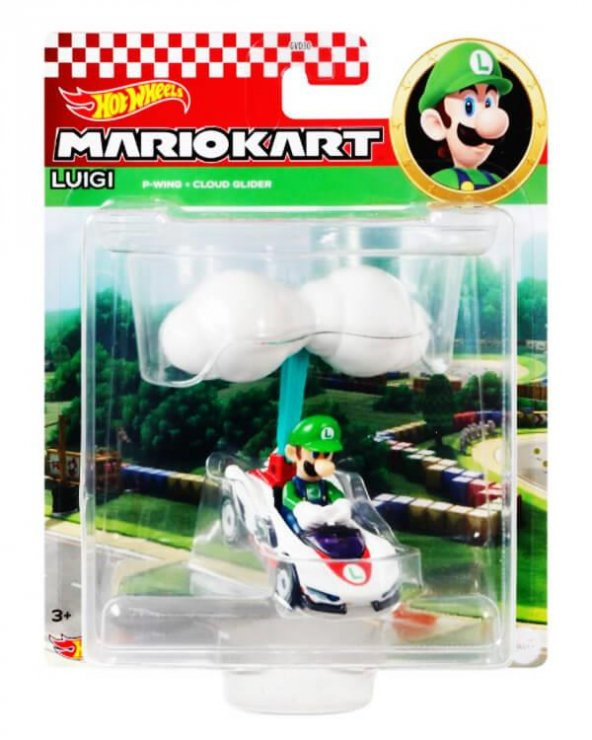 +3 Yaş Mario Kart Planörlü Araçlar Luigi GVD35 (Hot Wheels)