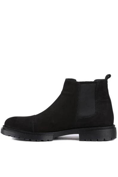 Shoetyle - Siyah Nubuk Erkek Chelsea Bot 365-0011 - 6
