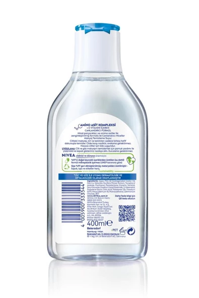 Nivea Micellair Normal Ciltler Micellar Makyaj Temizleme Suyu 400 ML - Resim 2