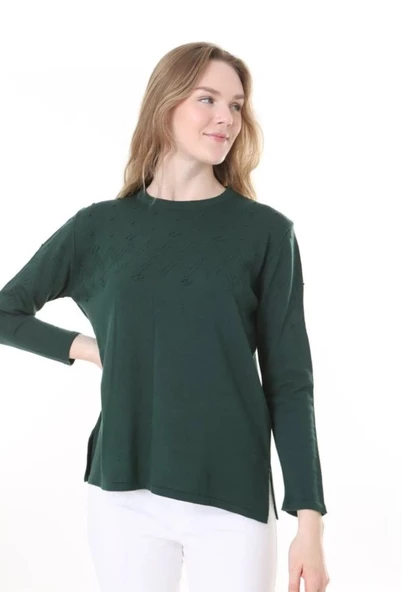 Kadın İnce Triko Günlük Mevsimlik kazak - 3