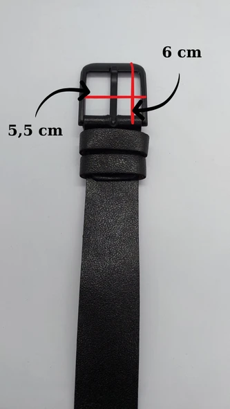 Hakiki Manda Derisi Siyah Çelik Tokalı Erkek Kot Pantalon Kanvasa Uygun Erkek Kemer - 3