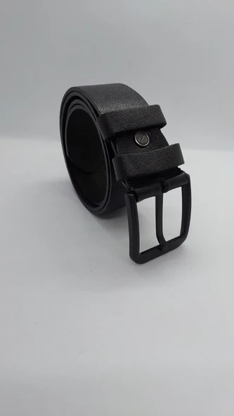 Hakiki Manda Derisi Siyah Çelik Tokalı Erkek Kot Pantalon Kanvasa Uygun Erkek Kemer - 2