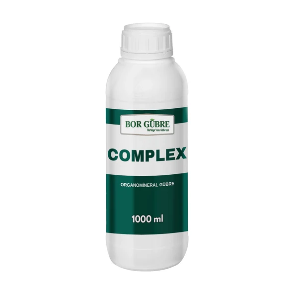 Complex -1000 ml Organomineral Gübre -Yeşil Aksamı Geliştirir. Ürün Kalitesi ve Verimi Arttırır.(Fabrikadan Halka Üretim Zinciri Kampanyası İle Satılmaktadır.)
