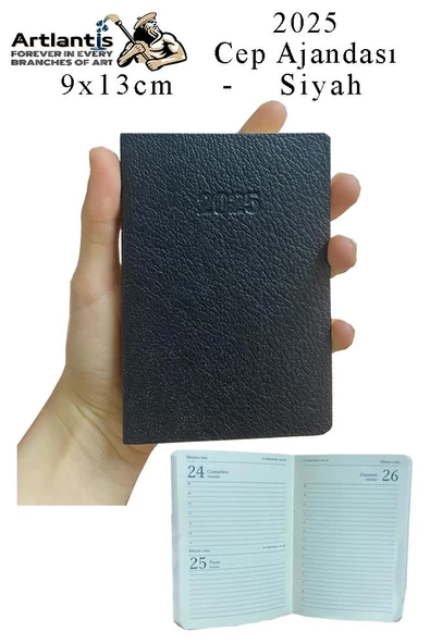 2025 Cep Ajandası 1 Adet 20205 Yılı Günlük Cep Ajandası 12 Aylık 9x13 cm A6 Boyutunda Mini Ajanda - 4